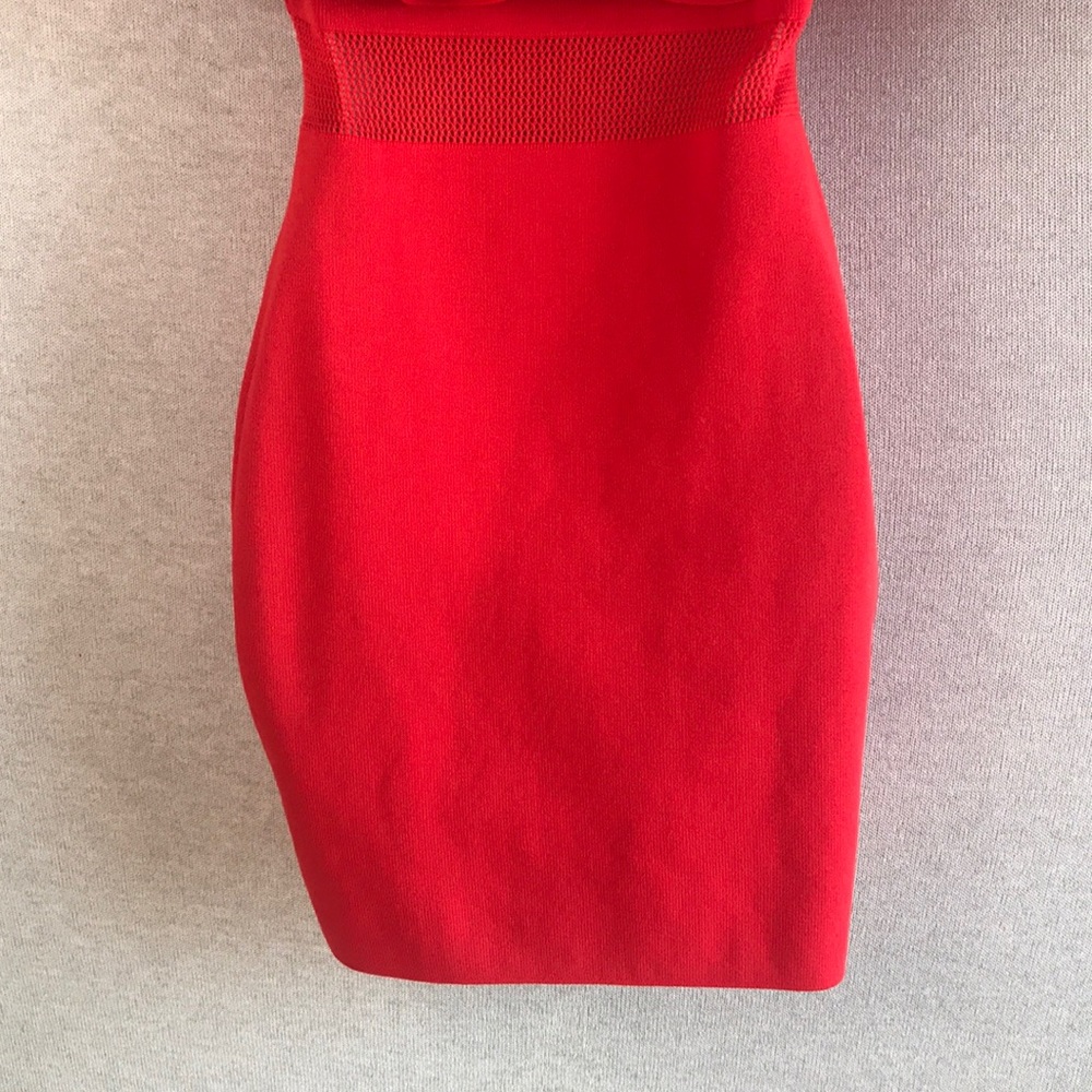 Endless Rose Red Off-Shoulder Ruffle Bodycon Dress - Picture 6 of 7
